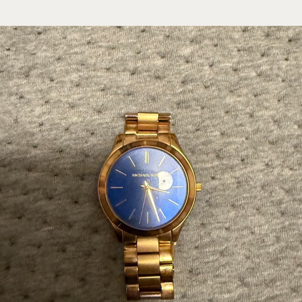 Gold and Blue Women's Watch